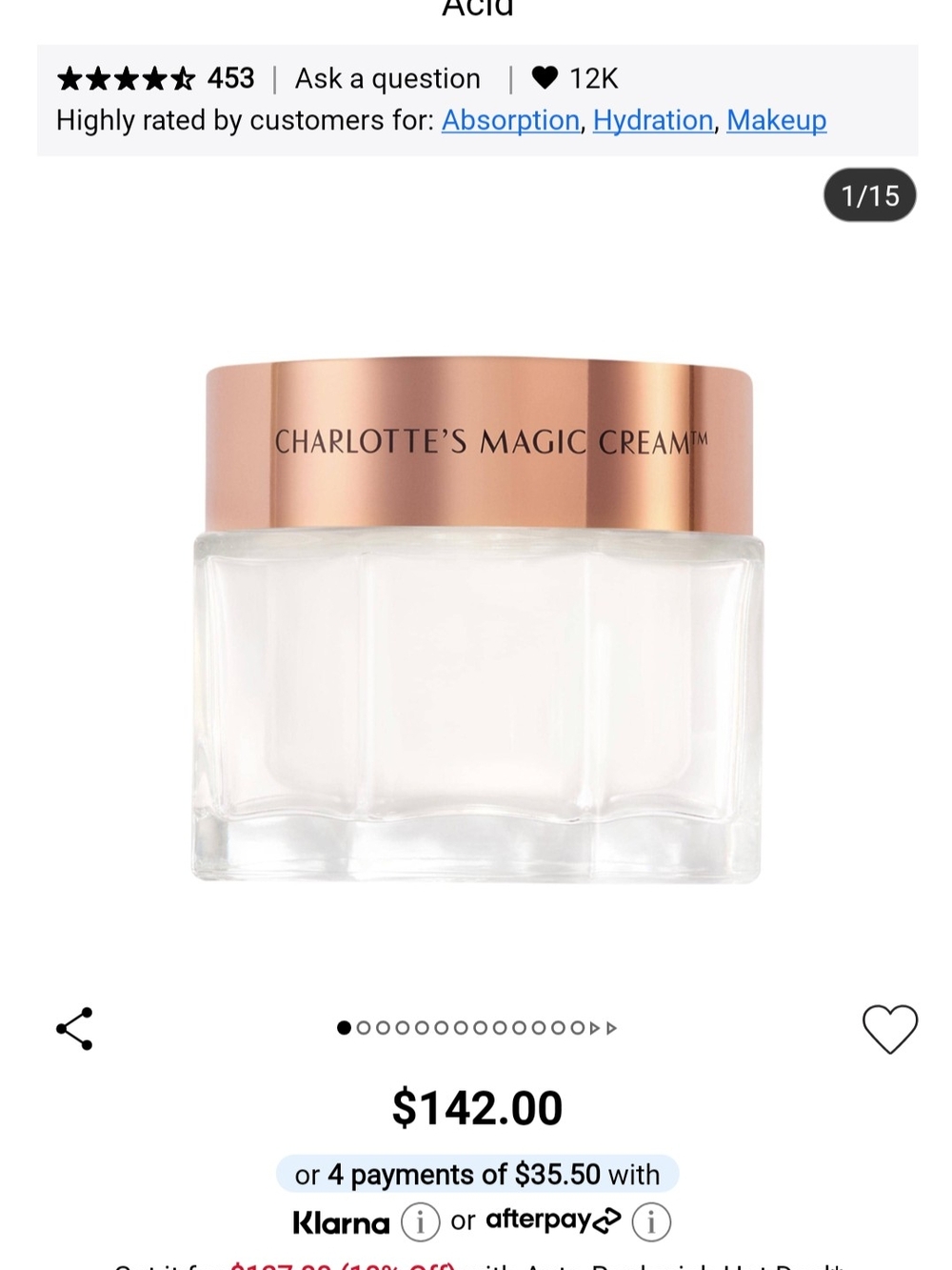 Charlotte Tilbury Magic Cream Moisturizer -